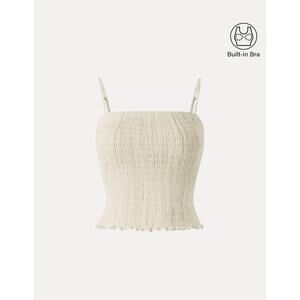 OGL Striped Smocked Adjustable Spaghetti Bra Tank NWT SIZE S